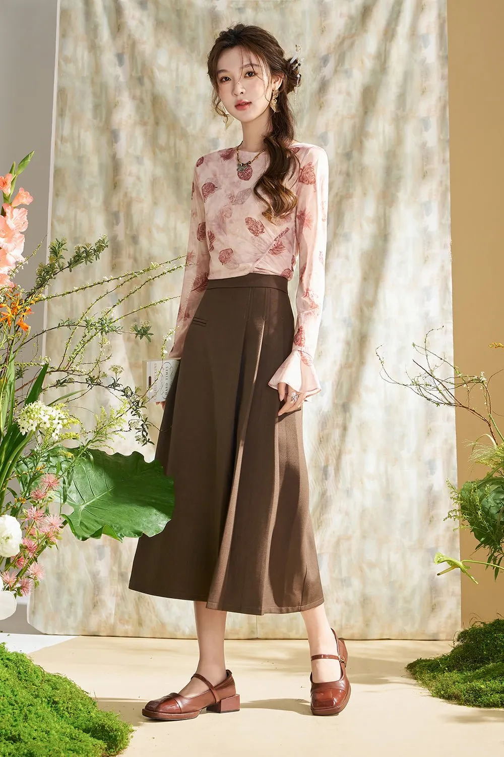 A Line Maxi Skirt for Women