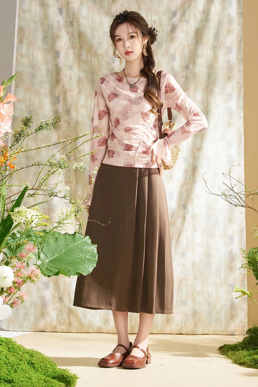 A Line Maxi Skirt for Women