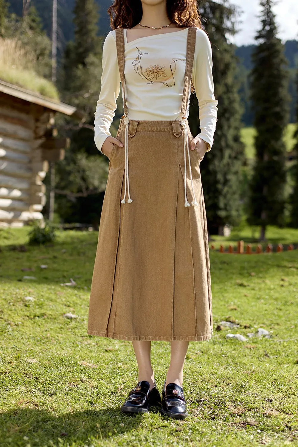 A Line Maxi Skirt for Women