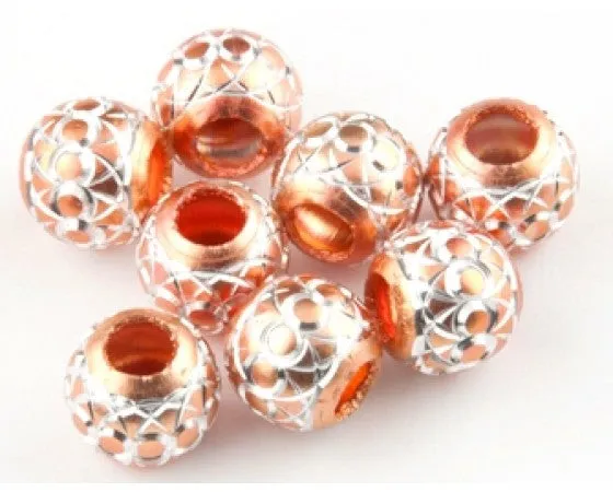 Aluminium - Round with Circles - 10mm - 10 pieces