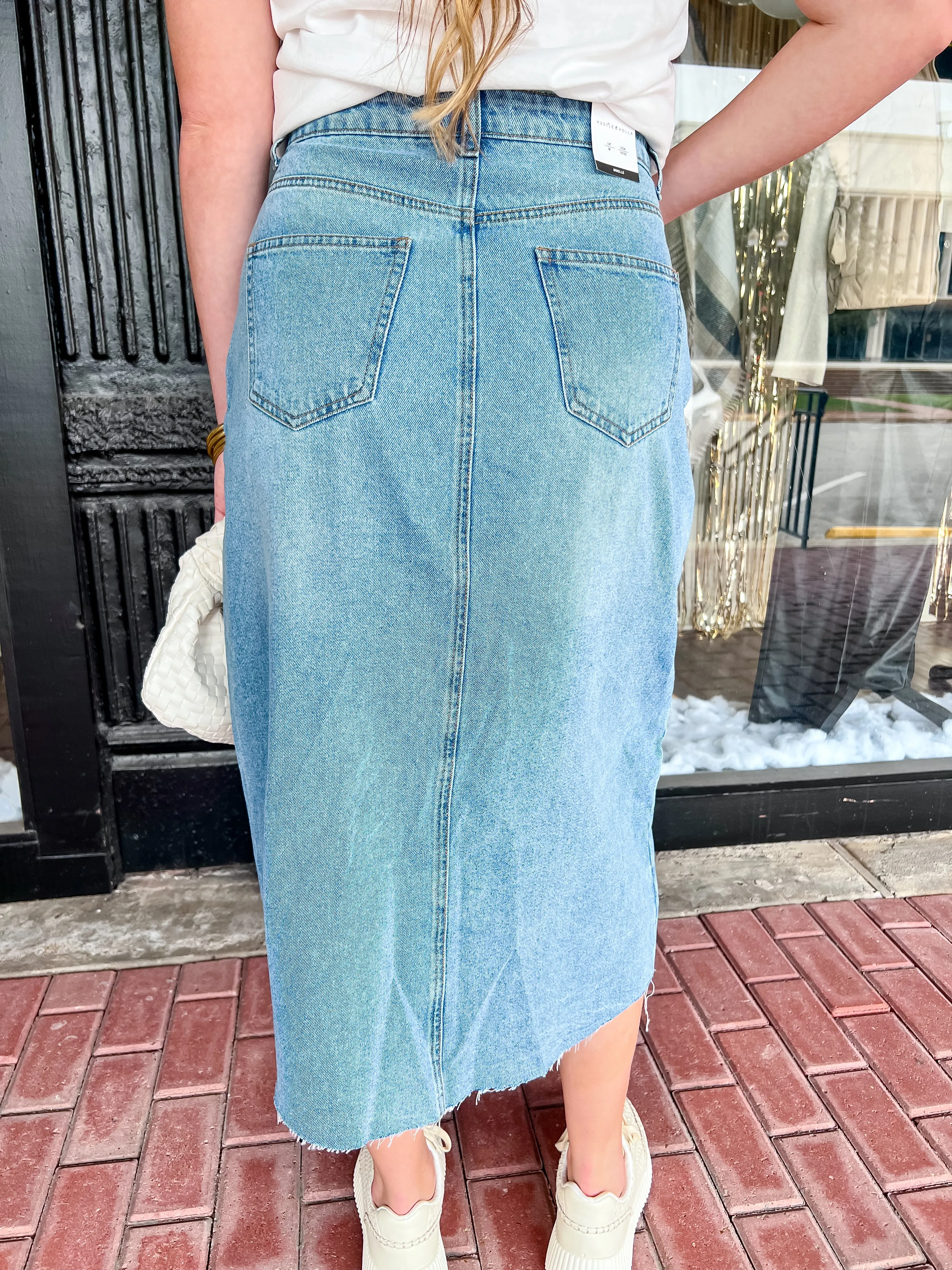 Becky Denim Midi Skirt