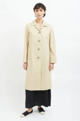 Beige Cotton Khaki Trench Coat