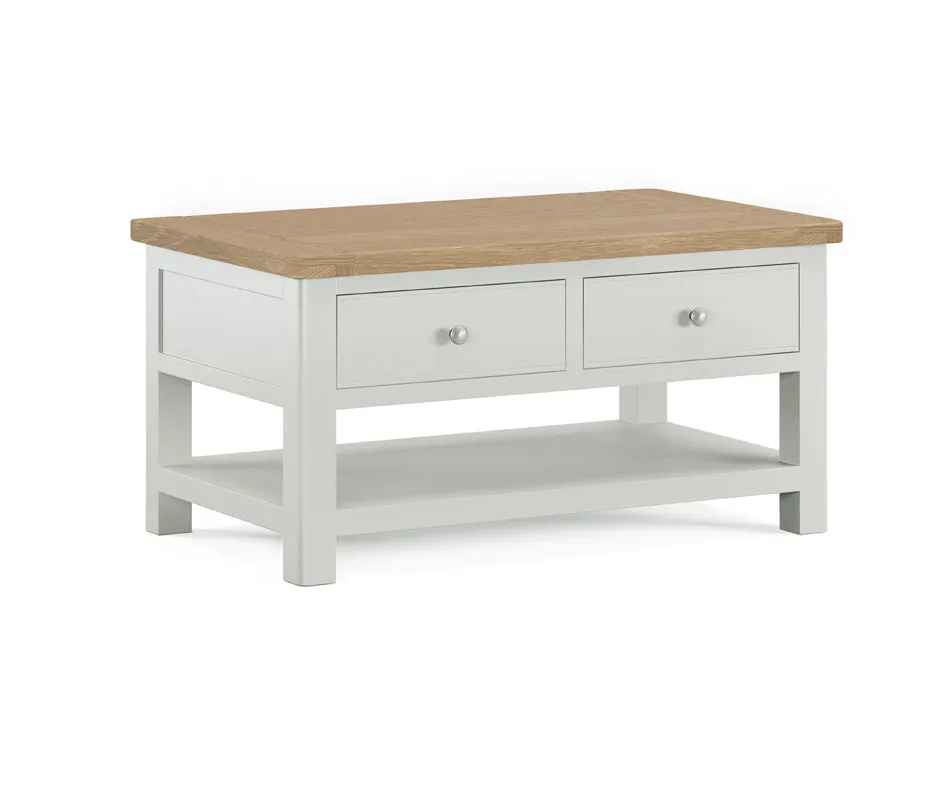 Camden Off White Coffee Table with Drawers