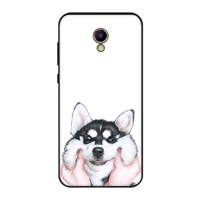 Cat Plants Animals Pattern Soft  Silicone Case For Meizu M5S M5C M6 Silicon TPU Bumper Back Cover Case For Meizu M5 Note M6 Note