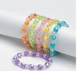 Children's Iridescent Bead Bracelets