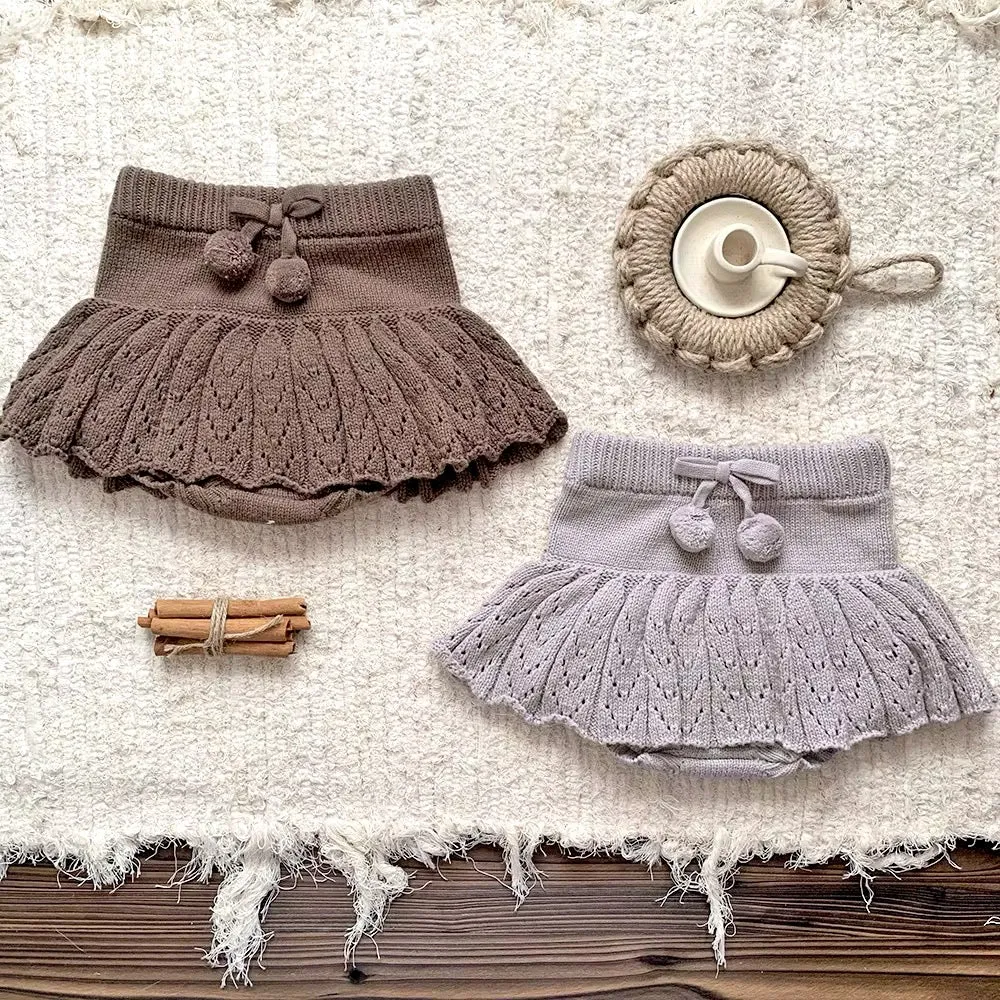 Chunky Knit Skirt - Chocolate