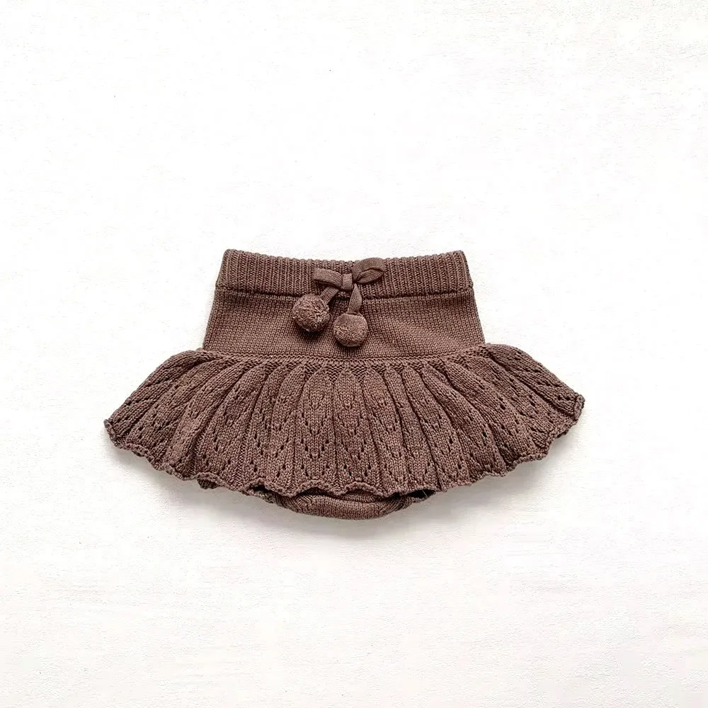 Chunky Knit Skirt - Chocolate