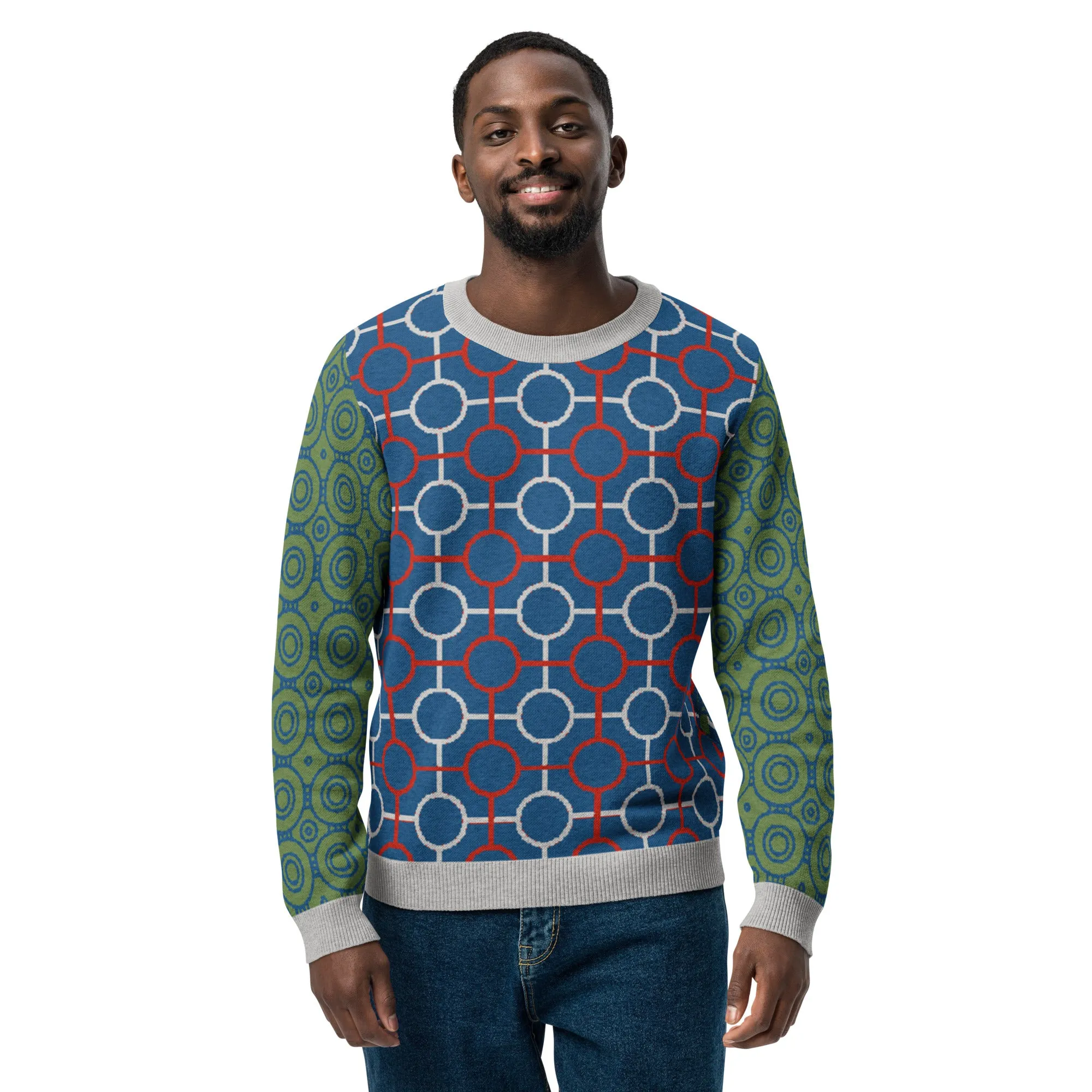 Circle Mind Jerk in the USA Knitted Crewneck Sweater