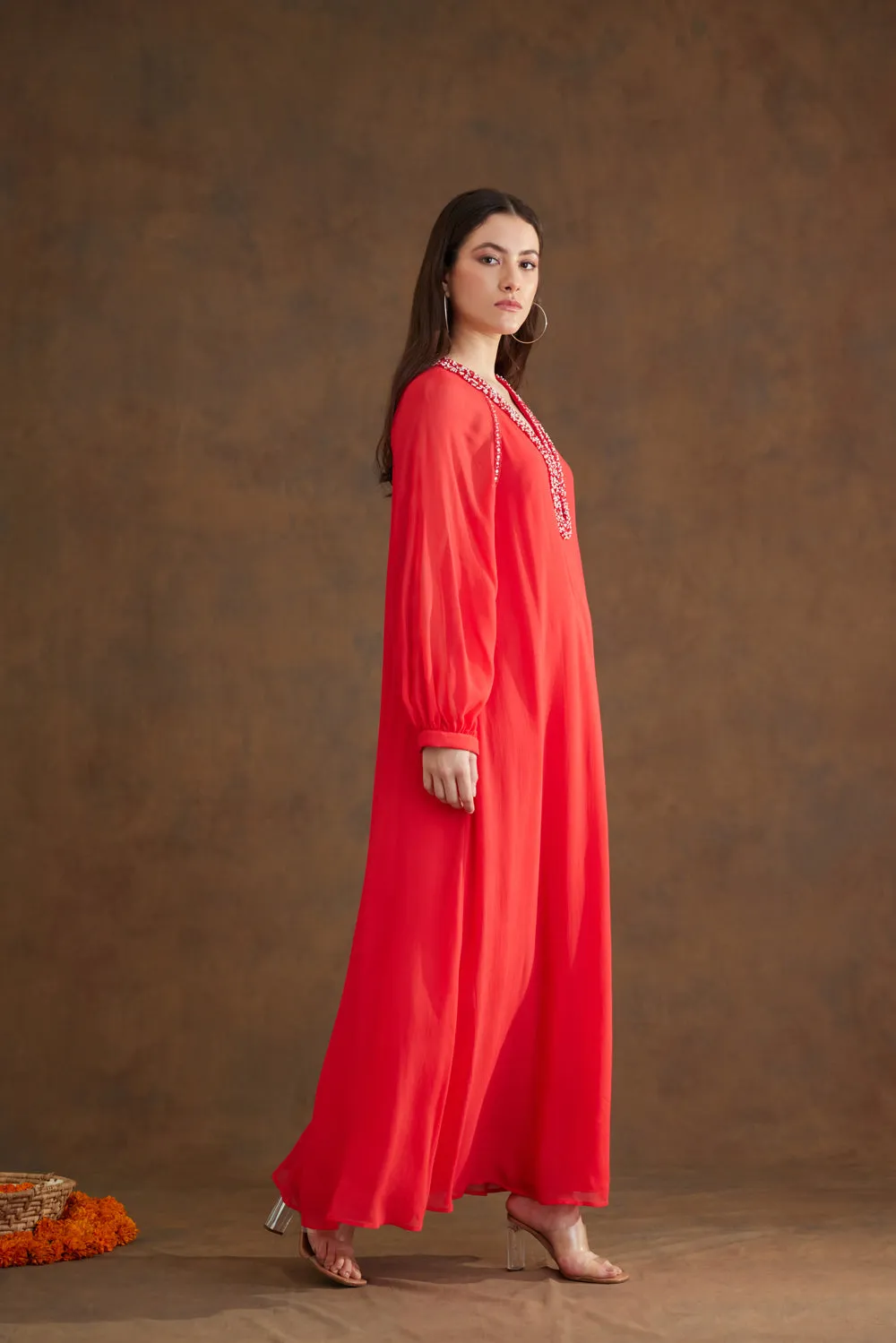 Coral Maxi Dress