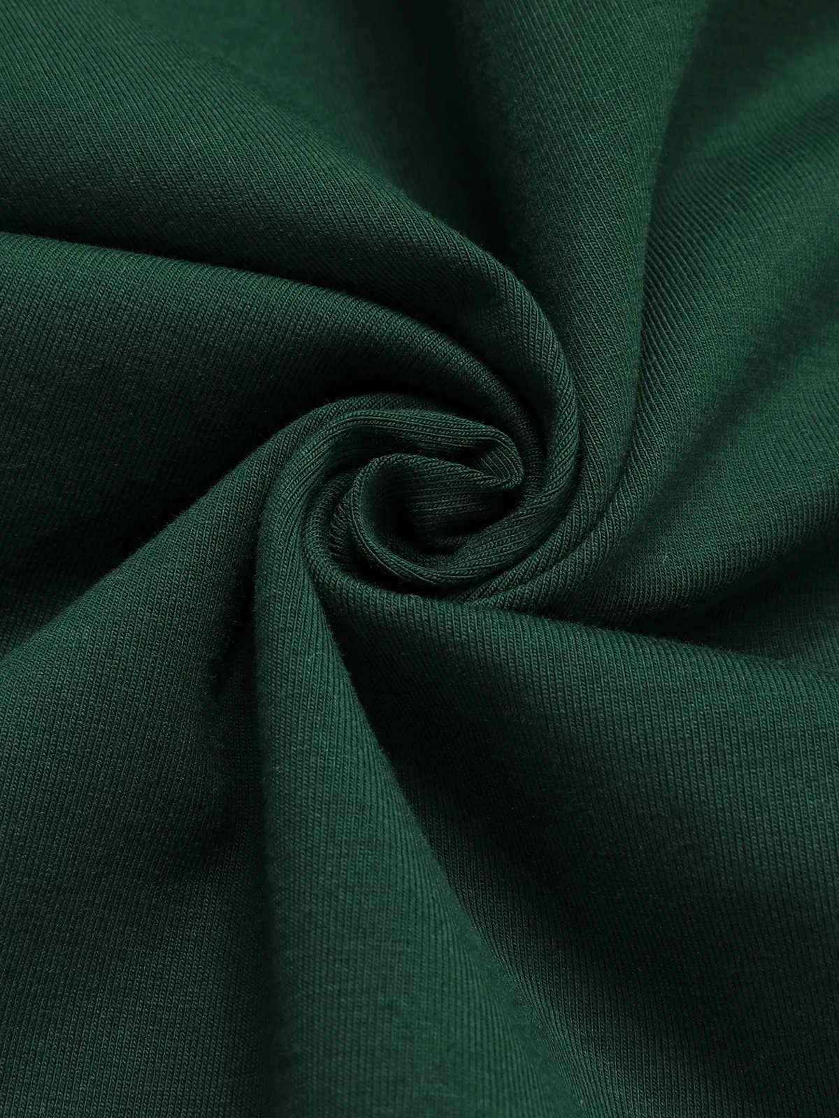 Dark Green 1940s Solid Wrap Dress