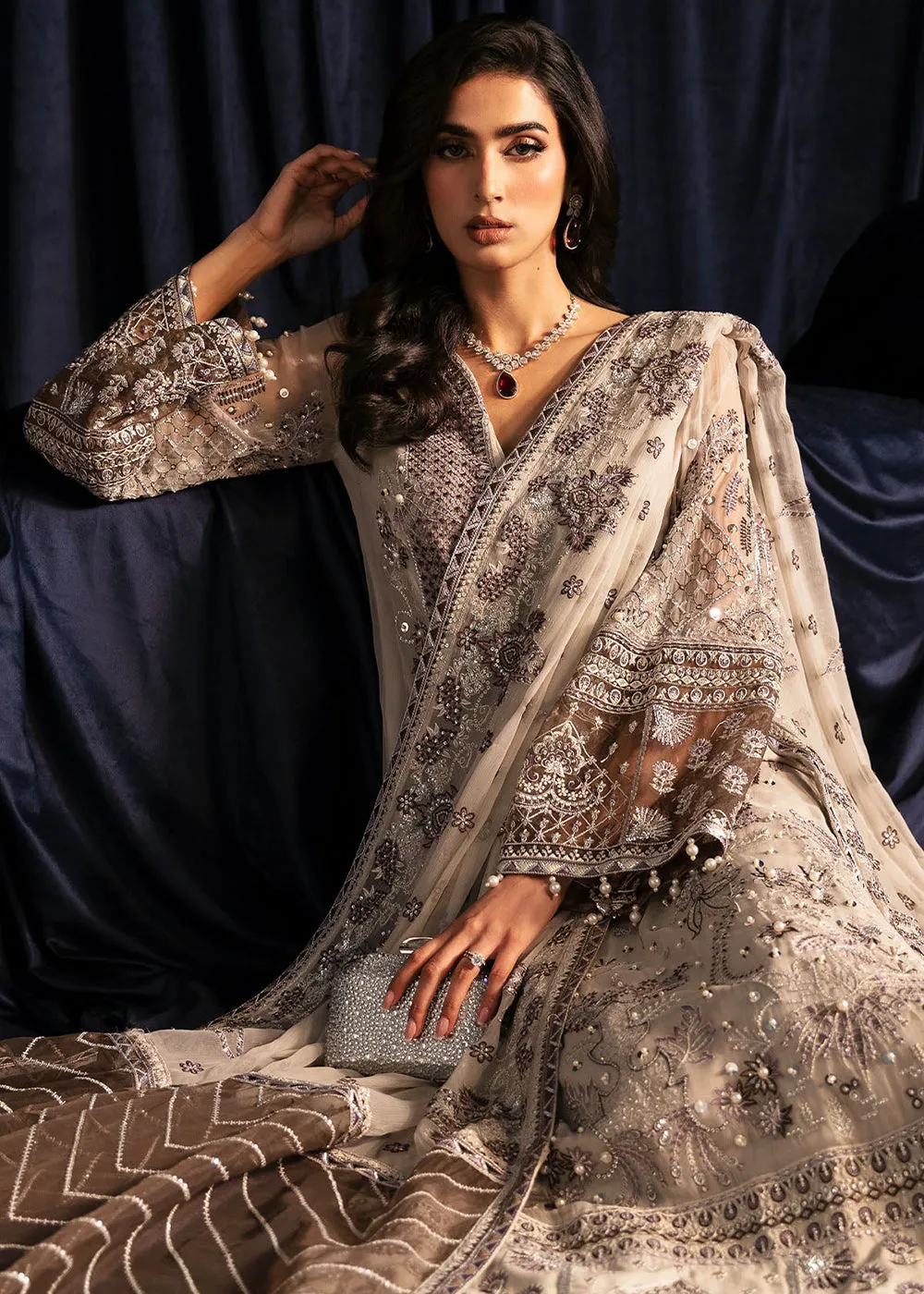 Elanora Embroidered Formals' 24 by Nureh | NEL-46