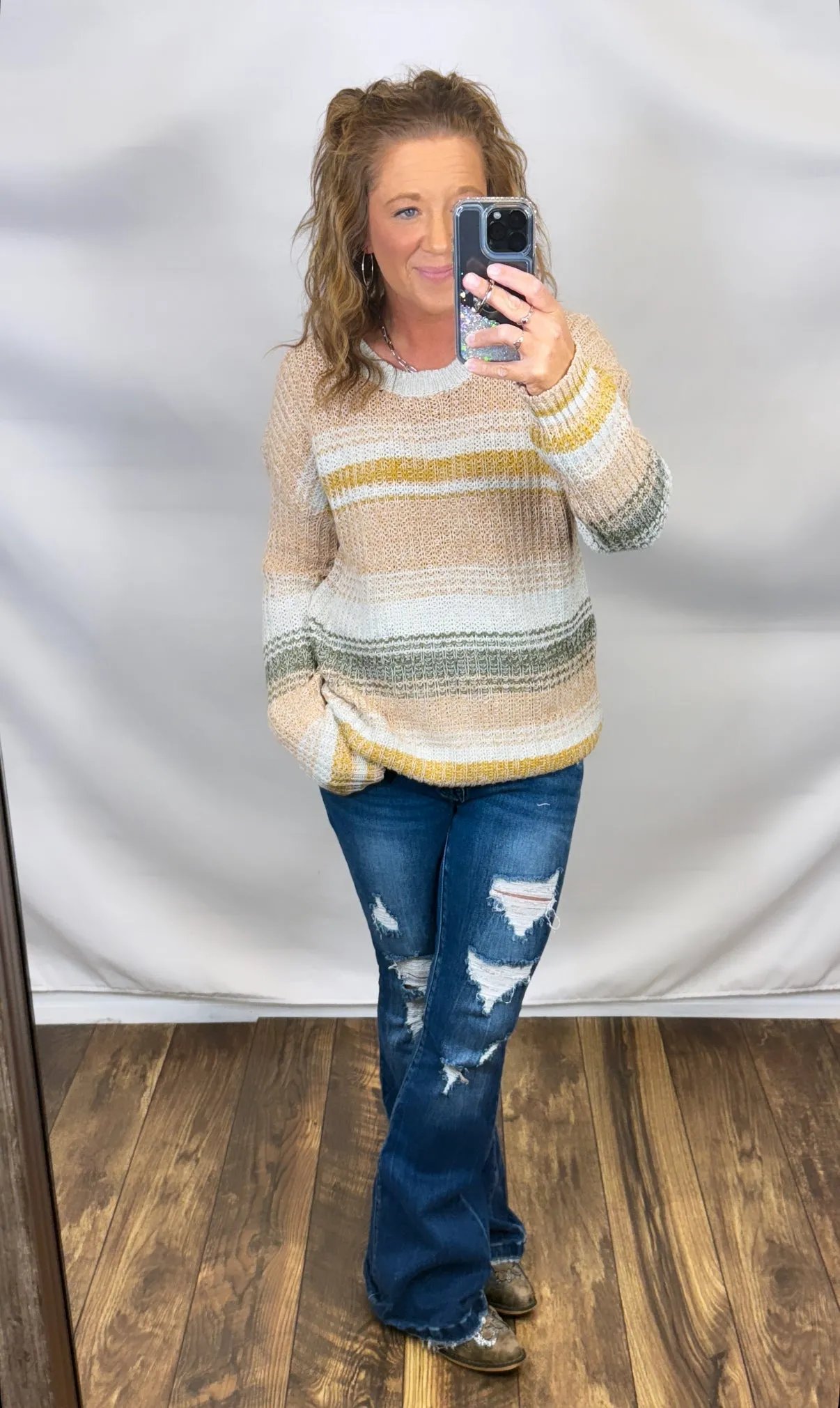 Fall Stripe Knit Sweater