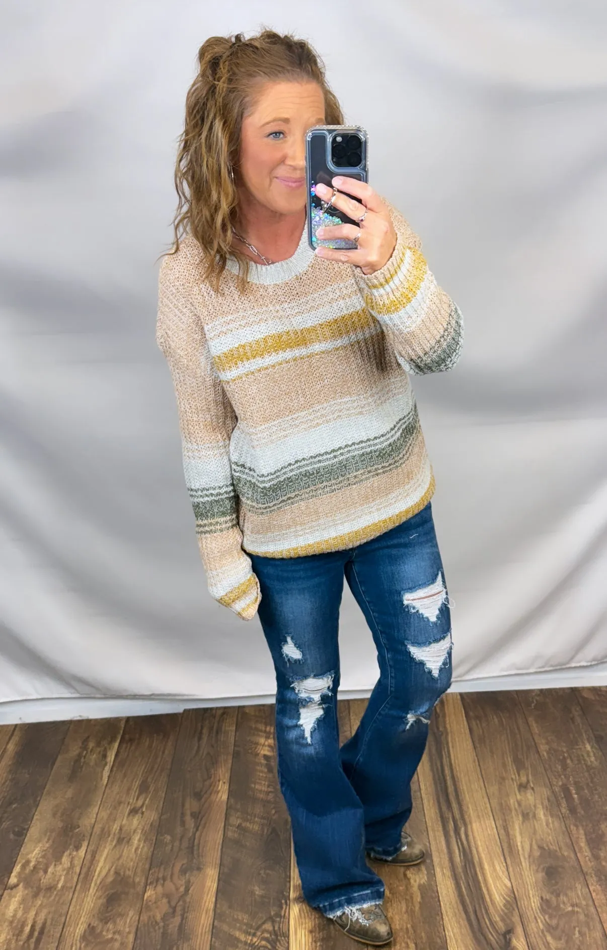 Fall Stripe Knit Sweater