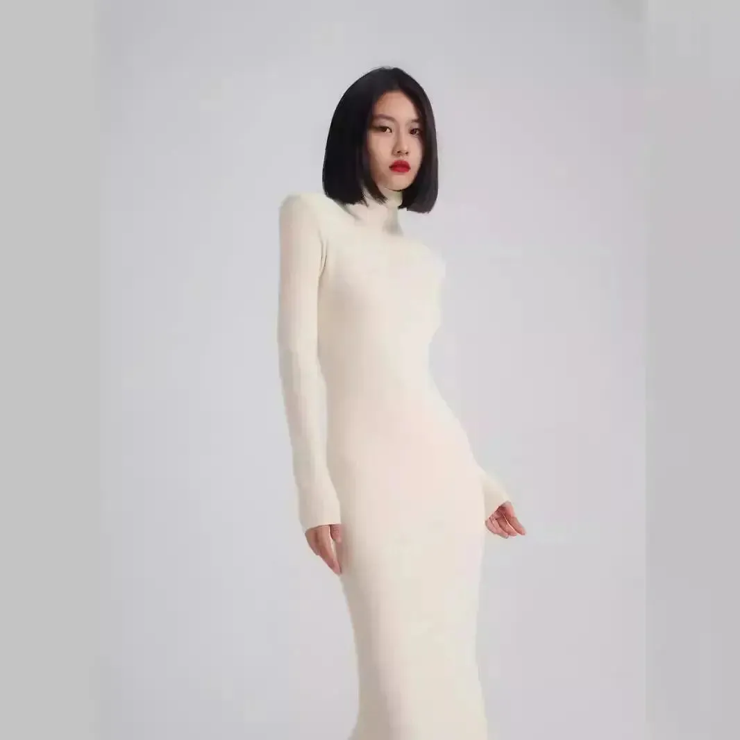 Fishtail Wool Knitted Dress