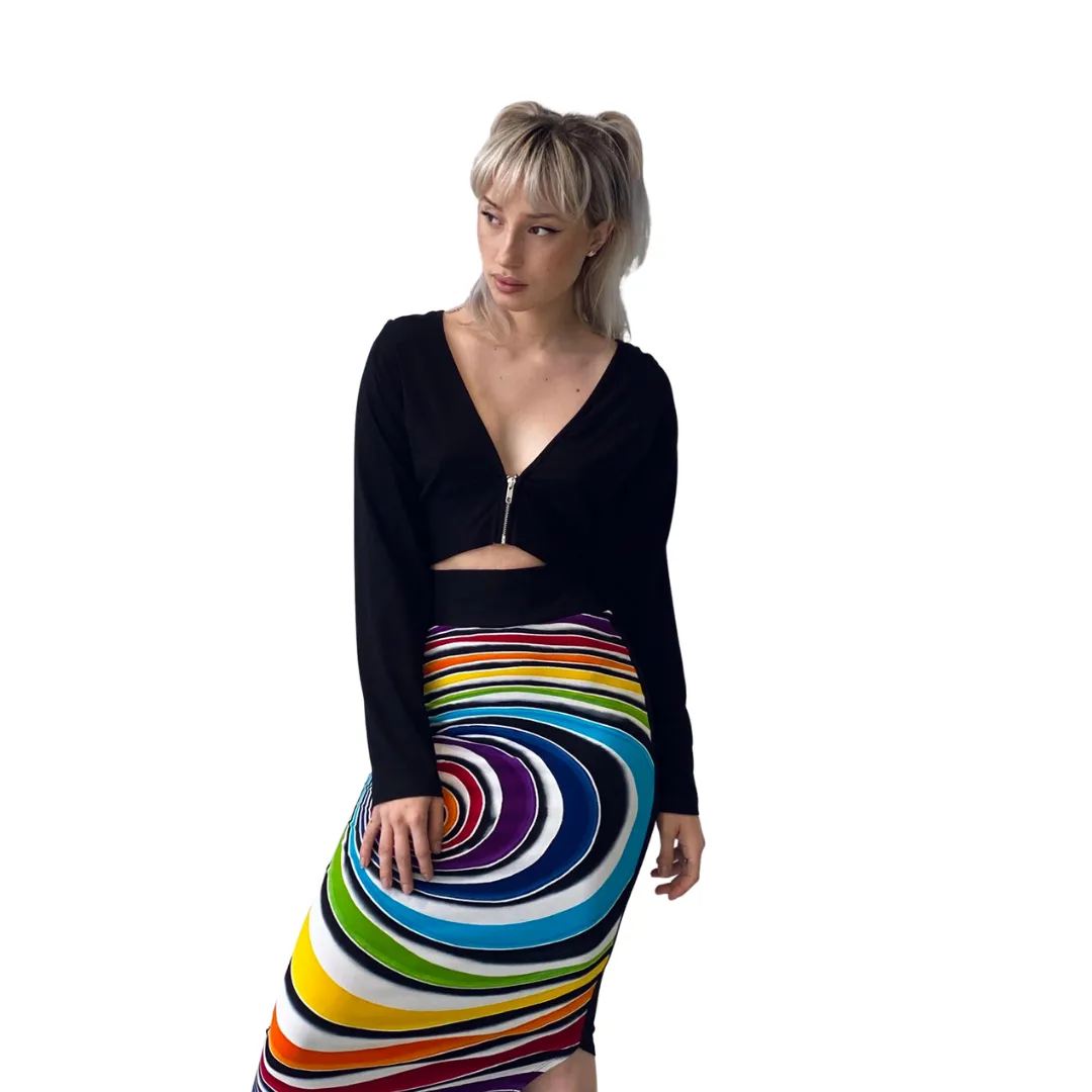 Fitted 2 Way Stretch Skirt - Crayon Skirt Vibes