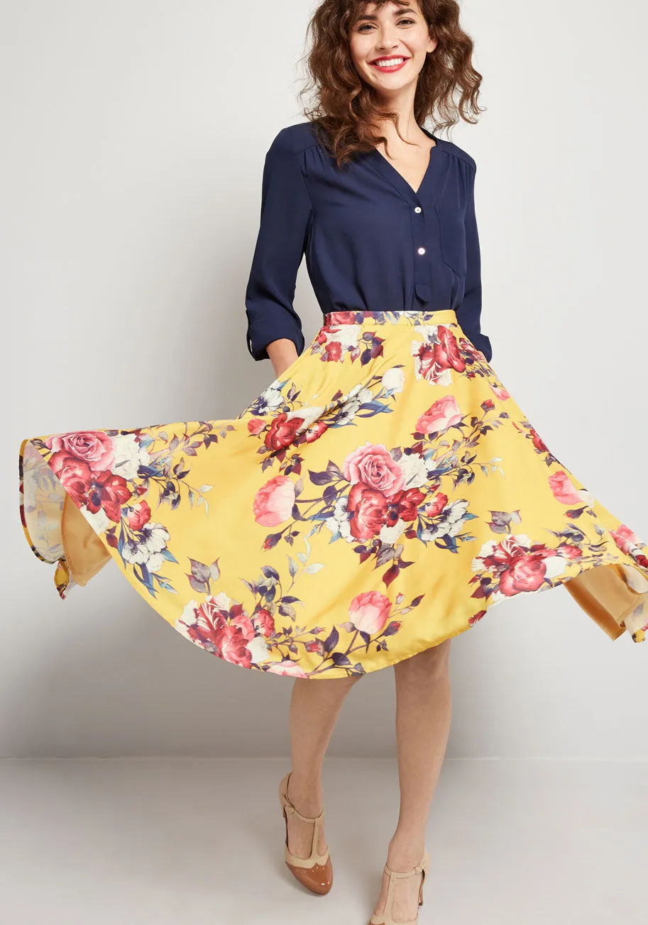 Ikebana for All A-Line Skirt