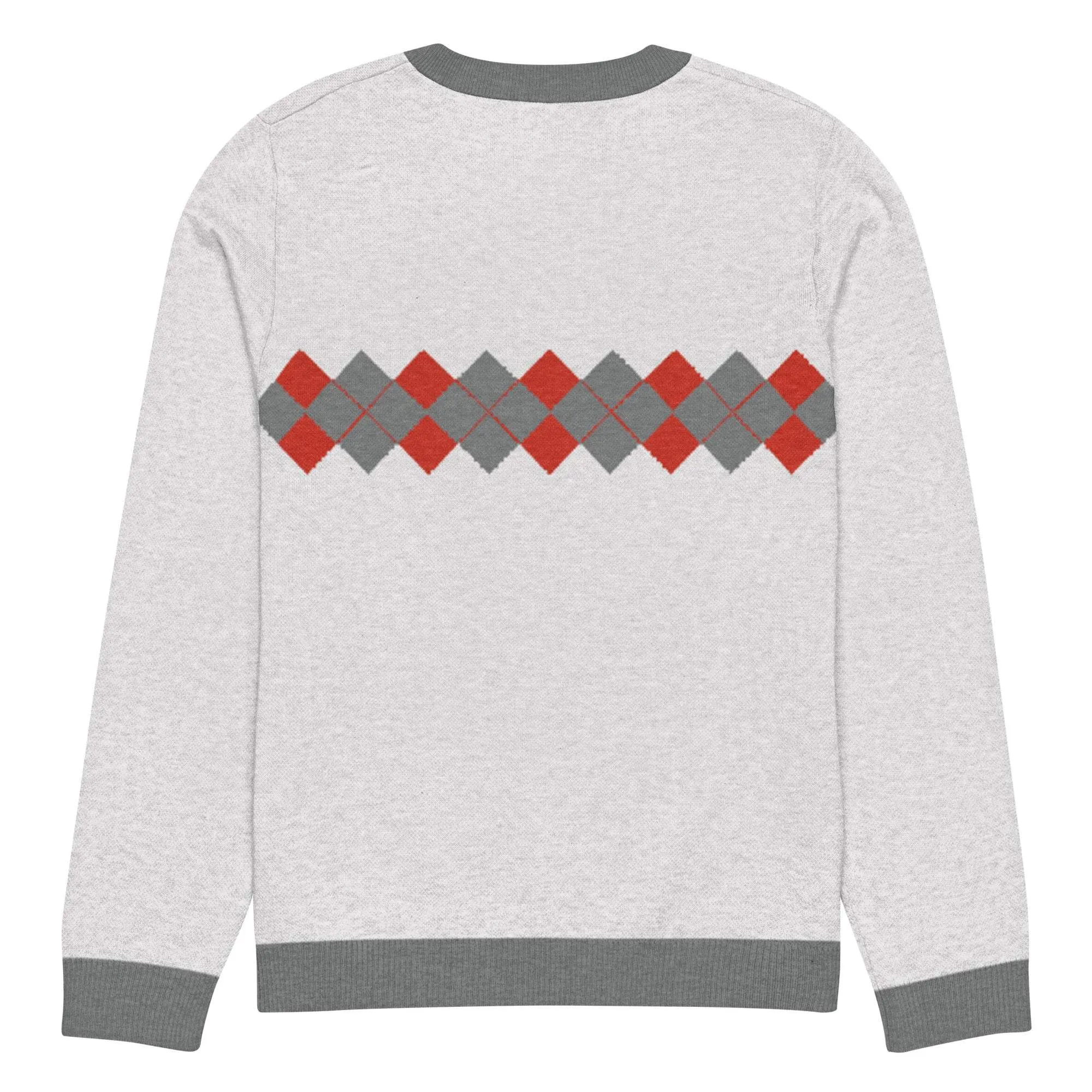 Ivan Lendl Argyle Red Grey Knitted Sweater