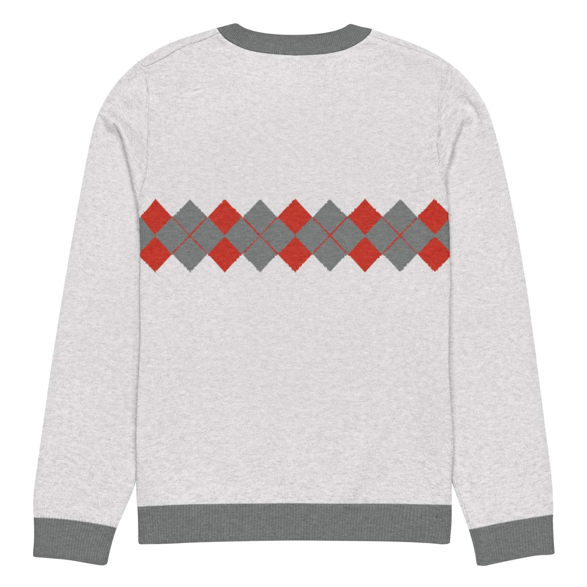 Ivan Lendl Argyle Red Grey Knitted Sweater