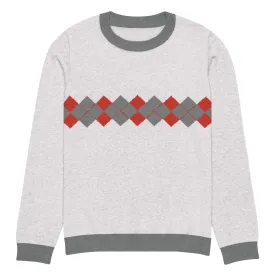 Ivan Lendl Argyle Red Grey Knitted Sweater