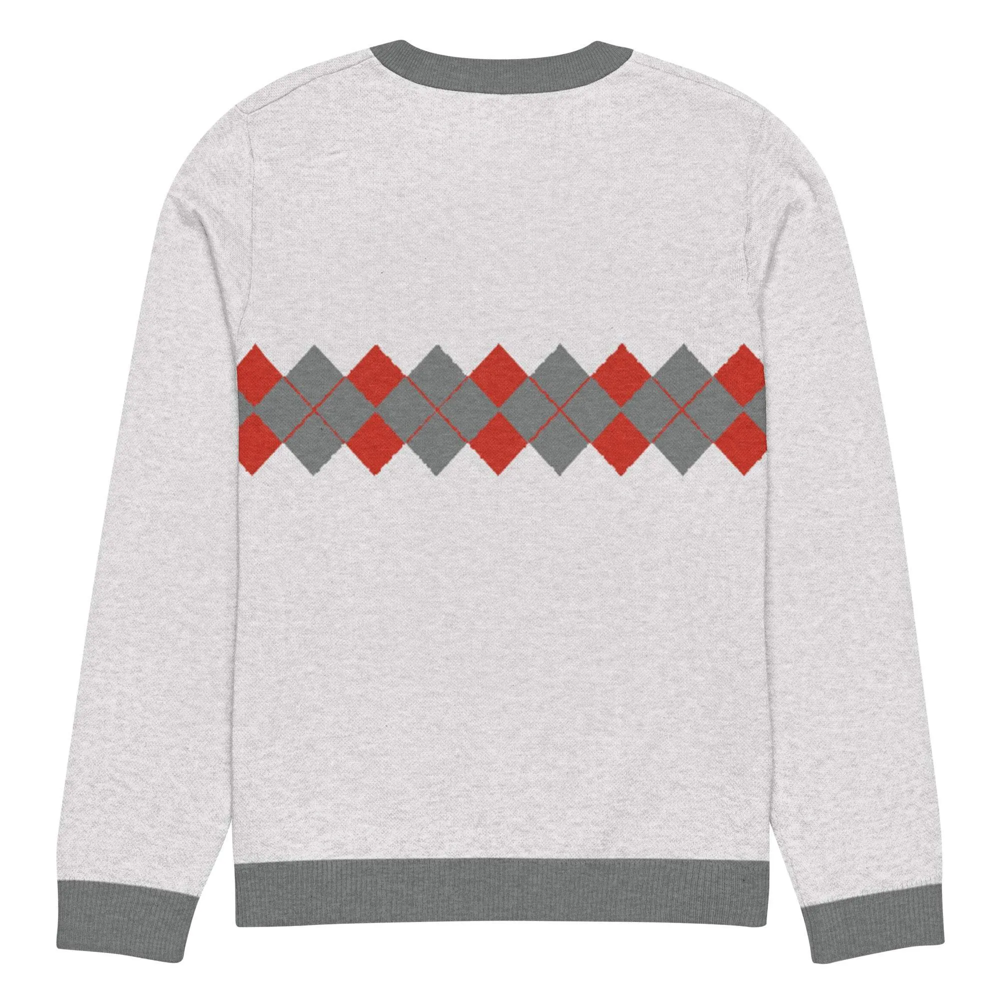 Ivan Lendl Argyle Red Grey Knitted Sweater