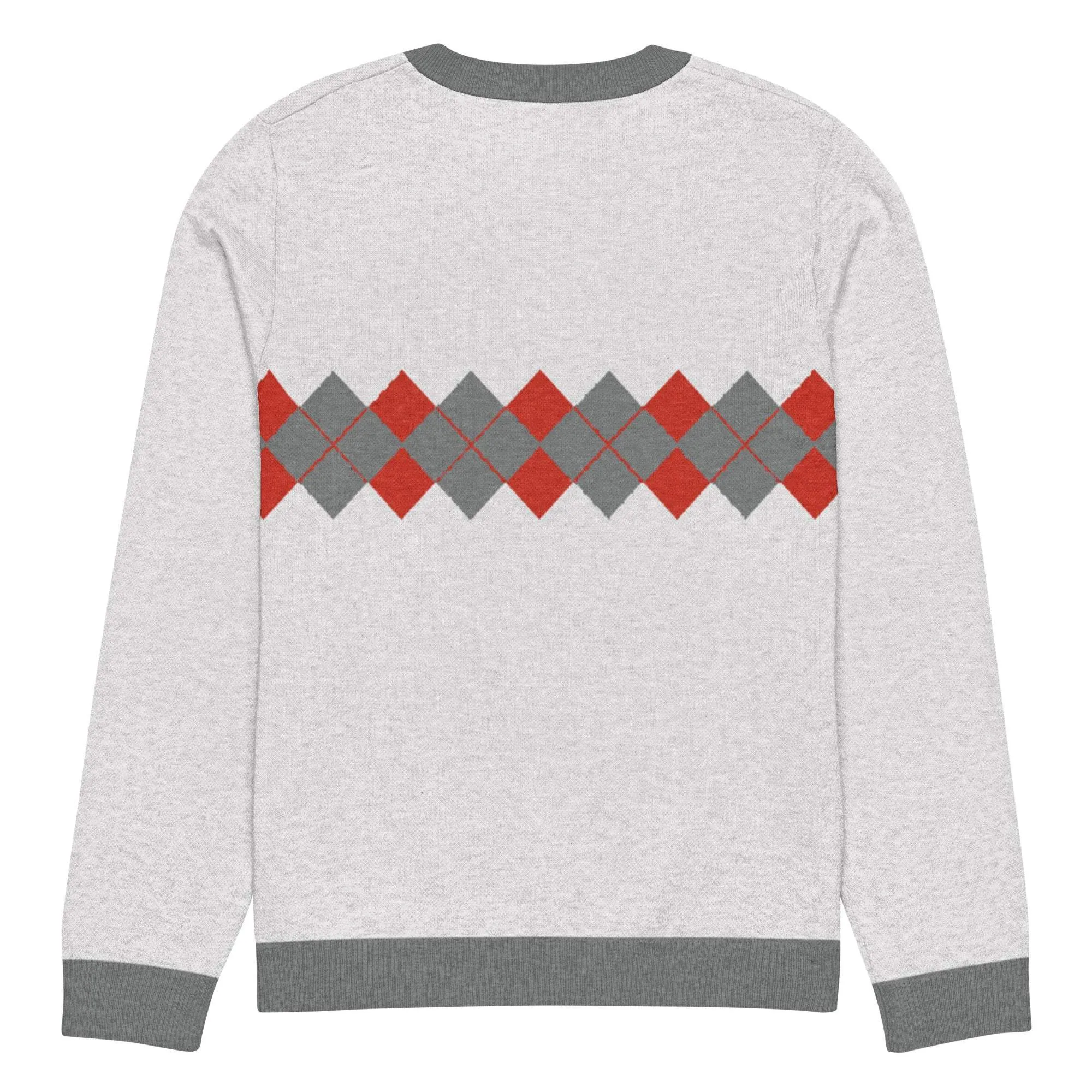 Ivan Lendl Argyle Red Grey Knitted Sweater