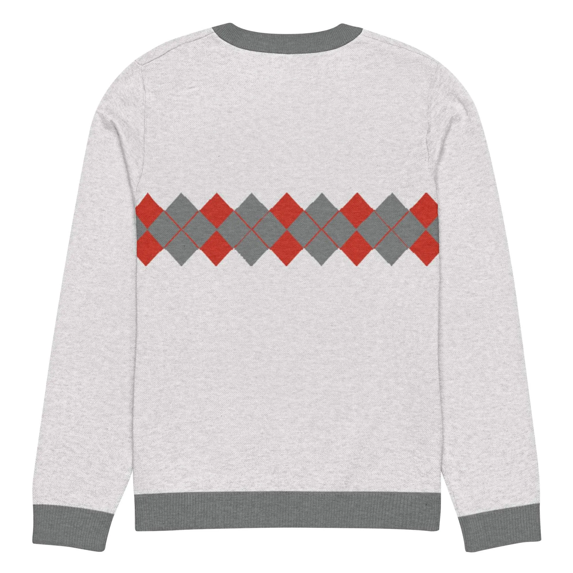 Ivan Lendl Argyle Red Grey Knitted Sweater