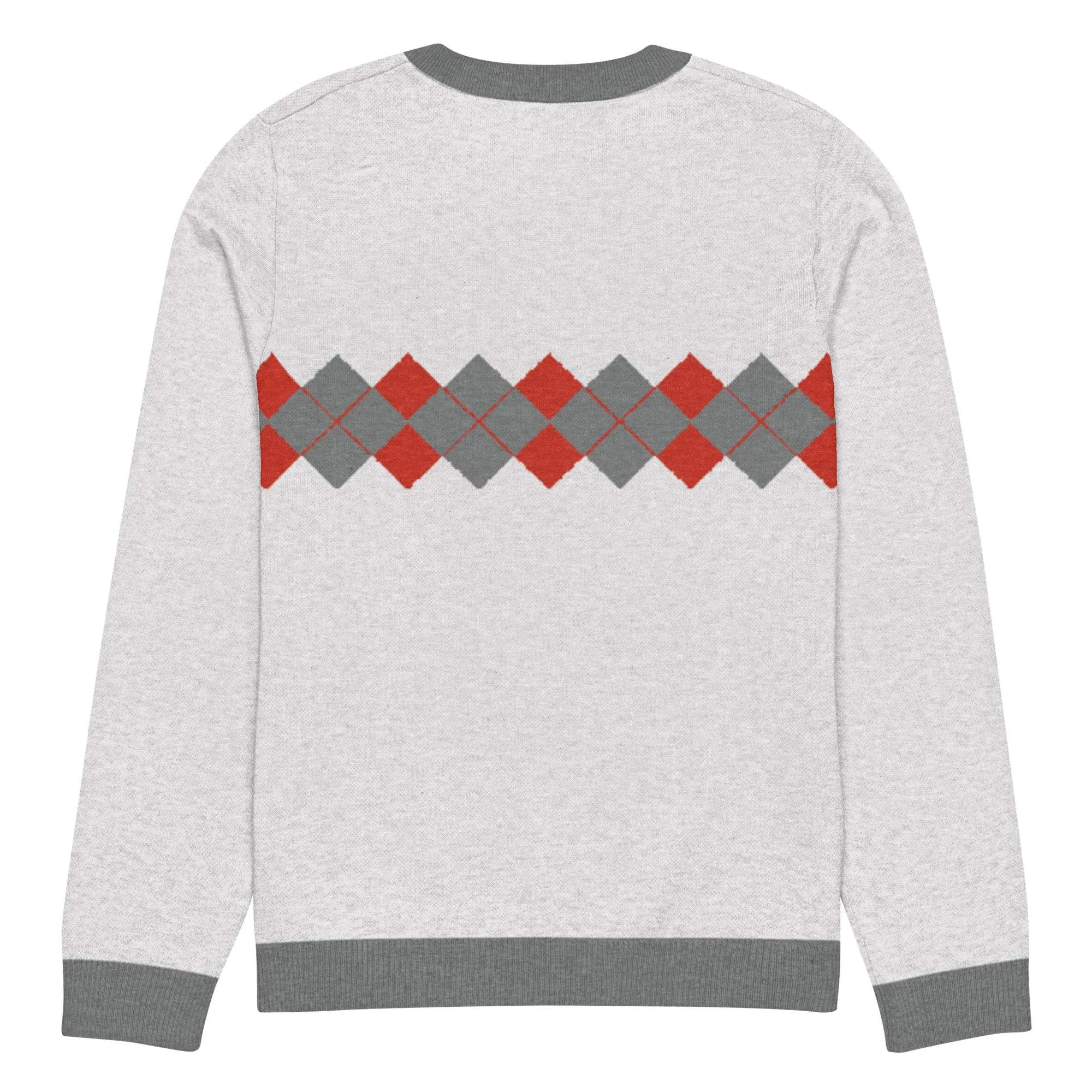 Ivan Lendl Argyle Red Grey Knitted Sweater