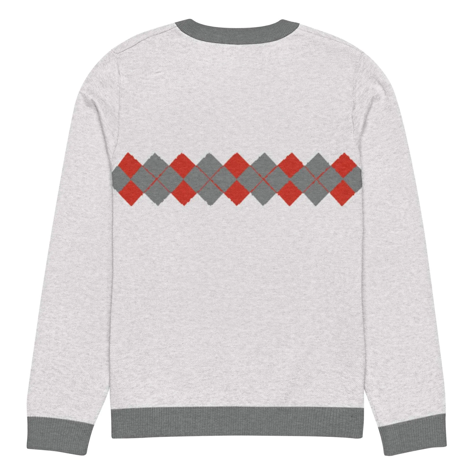 Ivan Lendl Argyle Red Grey Knitted Sweater