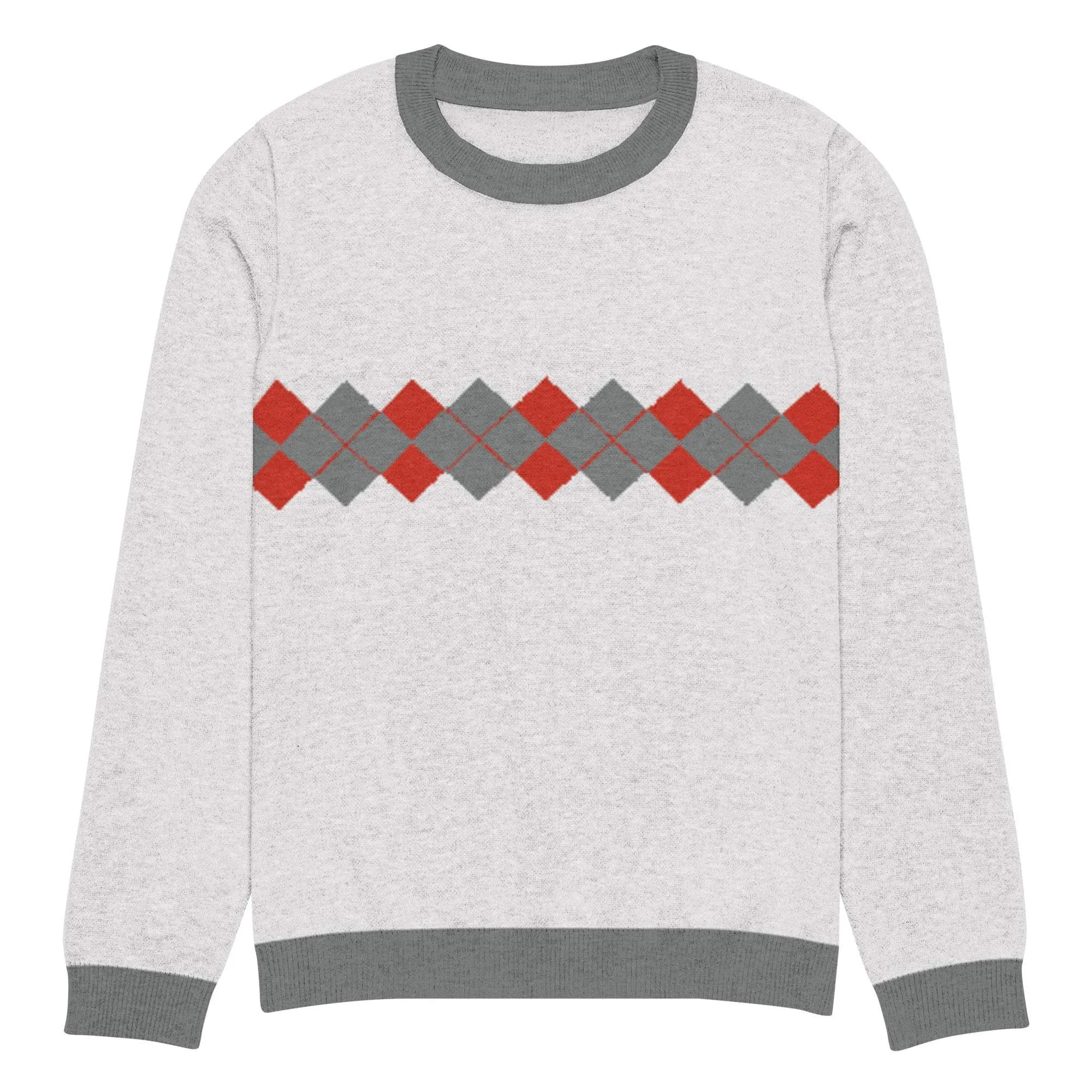 Ivan Lendl Argyle Red Grey Knitted Sweater