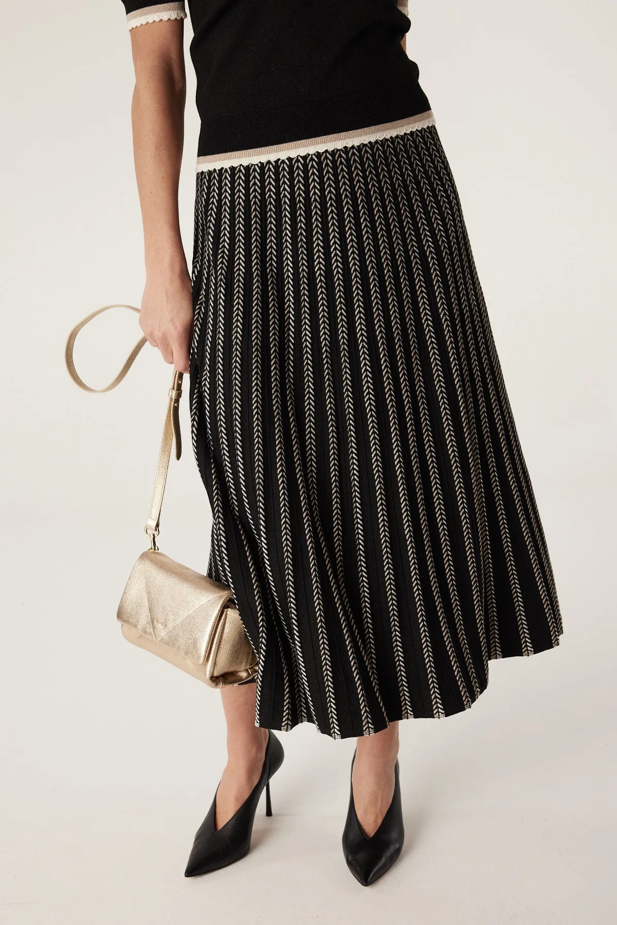 Joelle Knit Skirt - Black