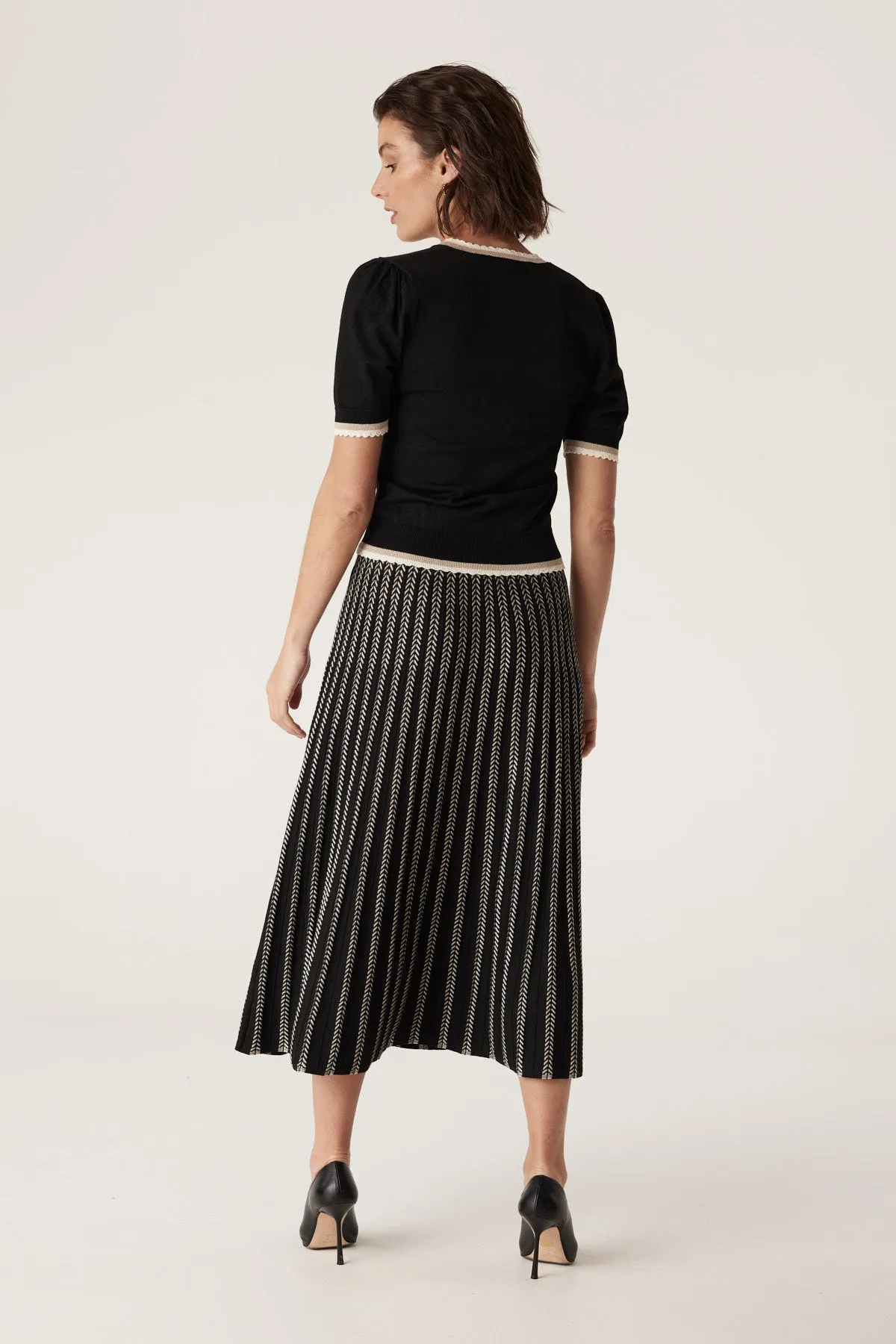 Joelle Knit Skirt - Black