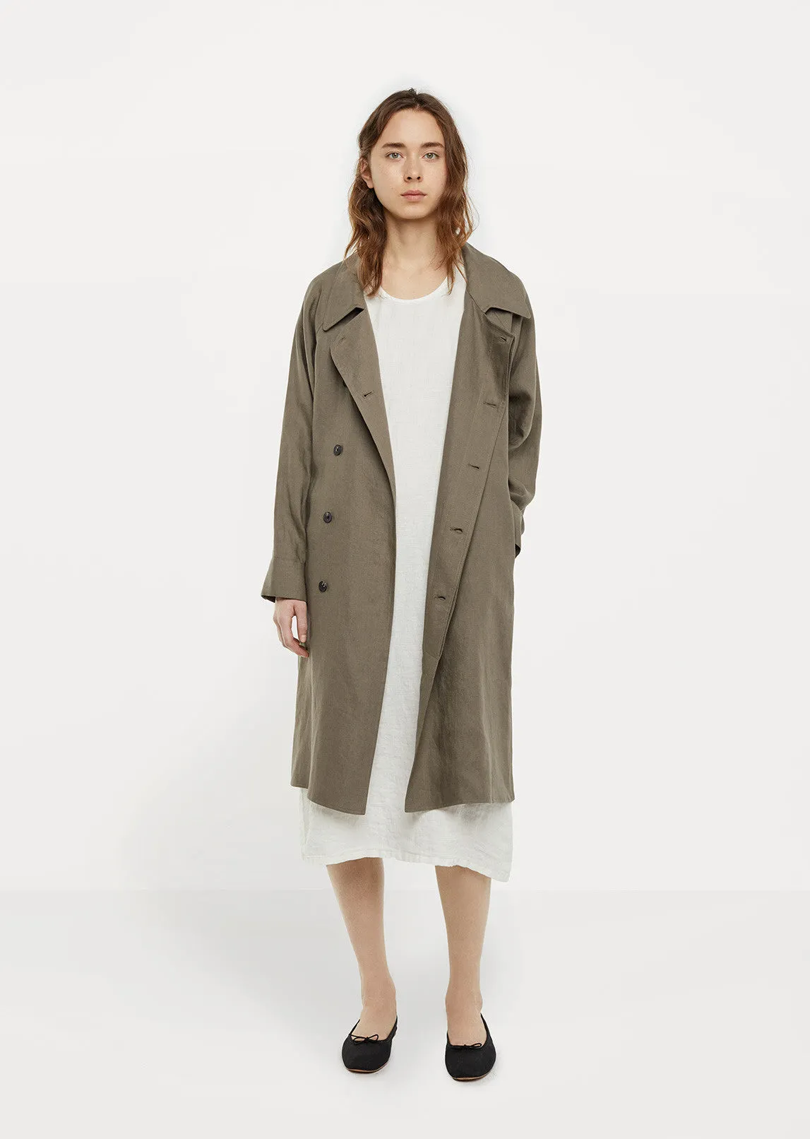 Linen Trench Coat