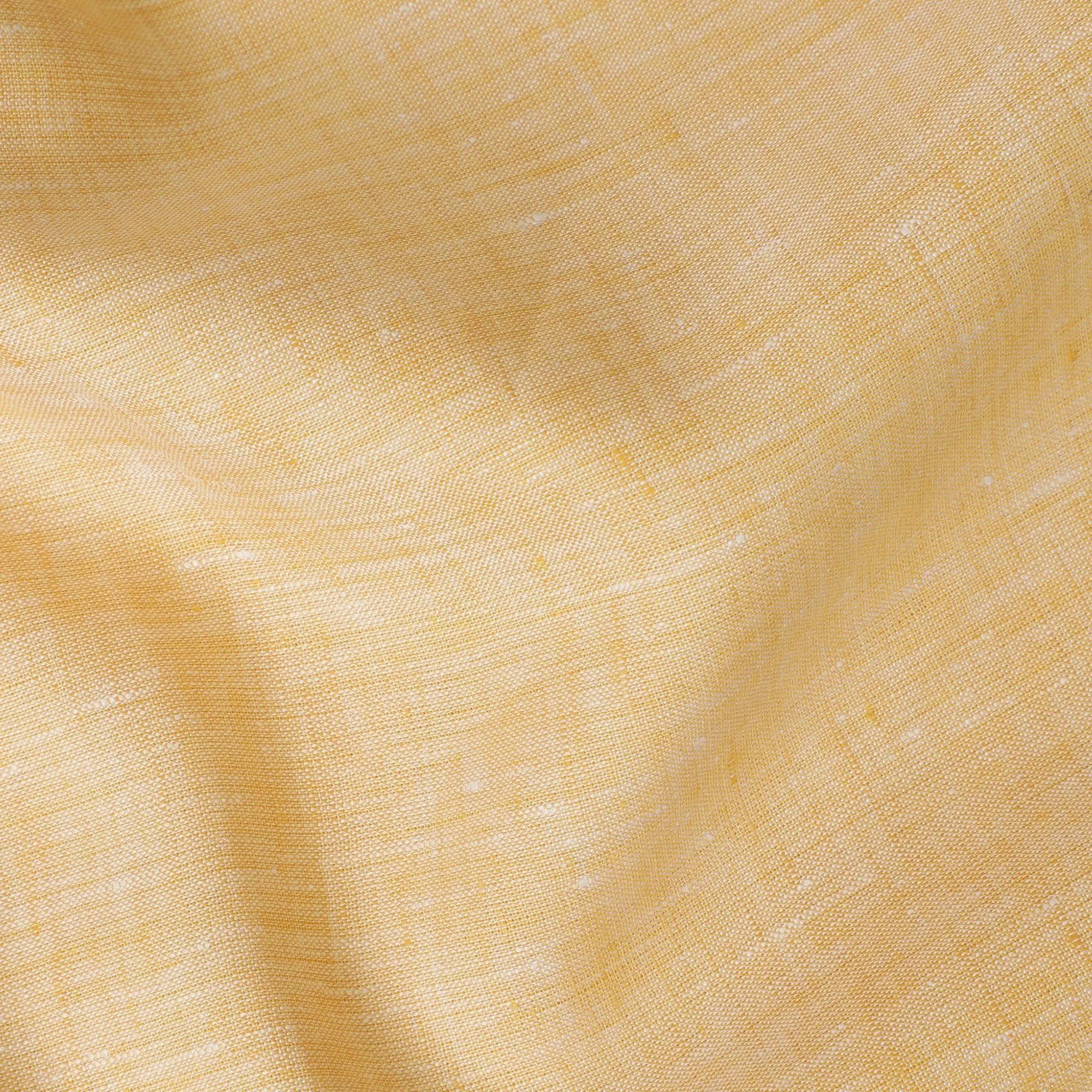 Mango yellow premium plain pure linen fabric 60 Lea-D12280