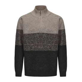 Men's Henley Mock Neck 3-color Knitted Sweater