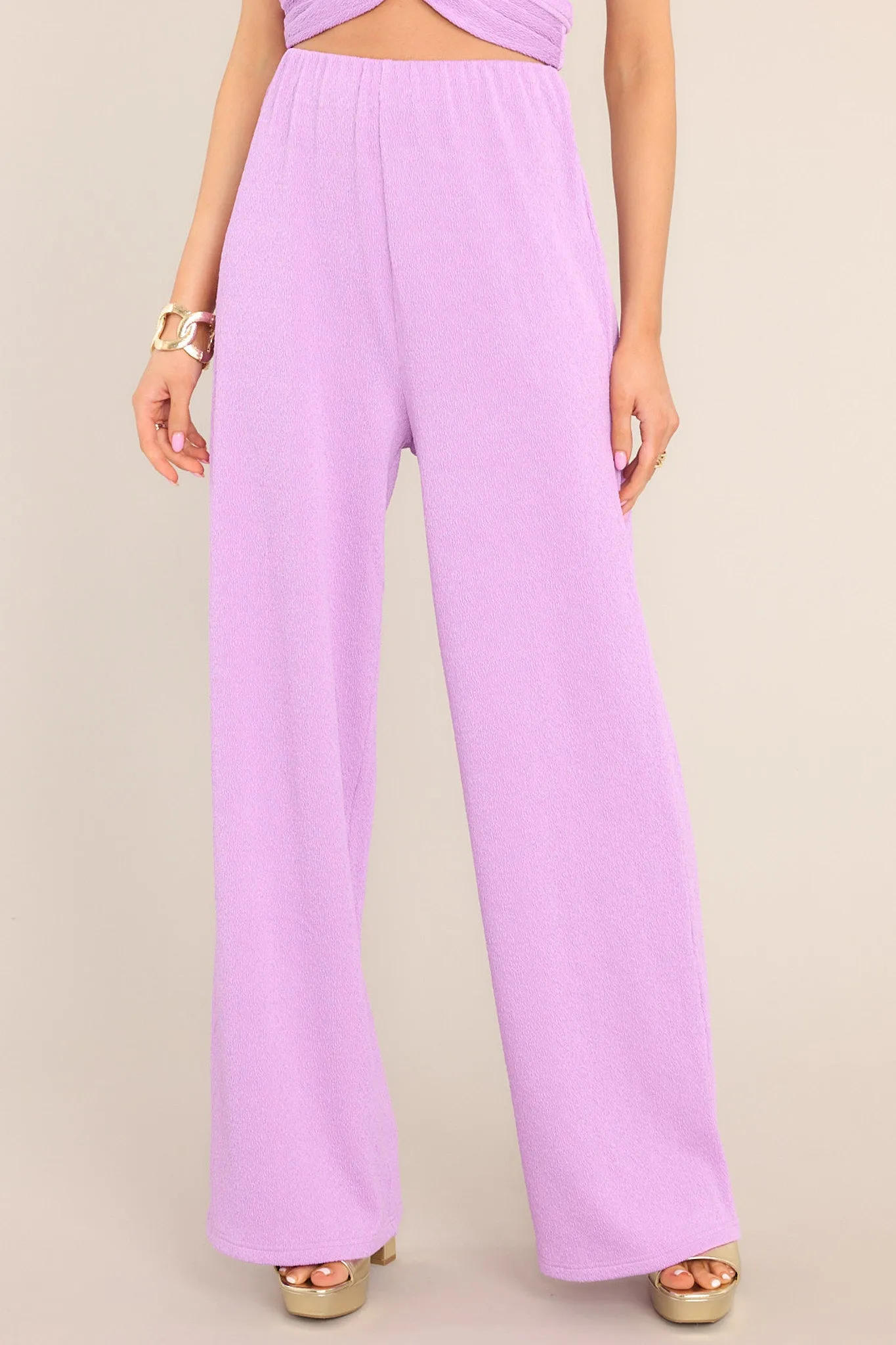 MINKPINK Unity Ring Textured Lilac Pants