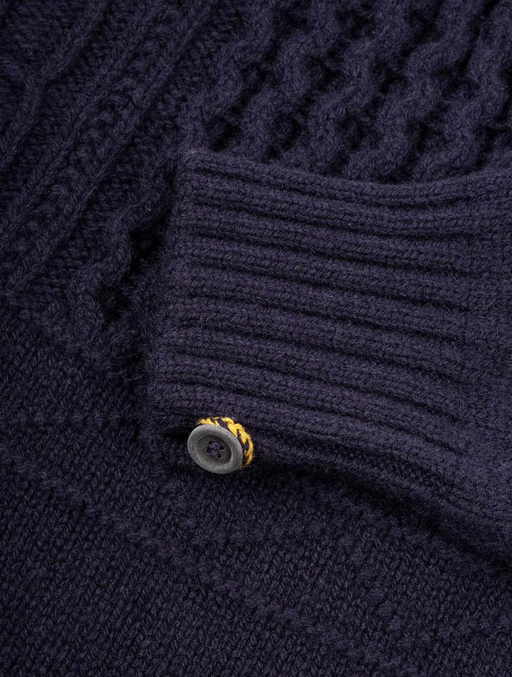 M��irtin Button Up Knitted Sweater Navy