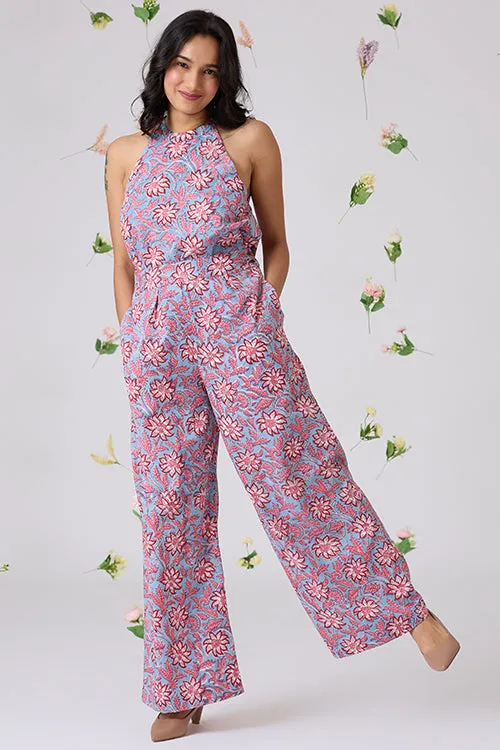 Okhai "Nimble" Handblock Printed Pure Cotton High-Waisted Pants