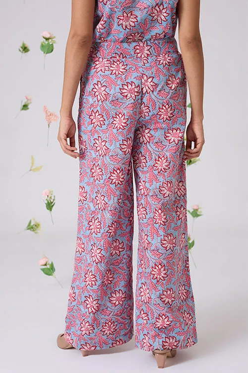 Okhai "Nimble" Handblock Printed Pure Cotton High-Waisted Pants