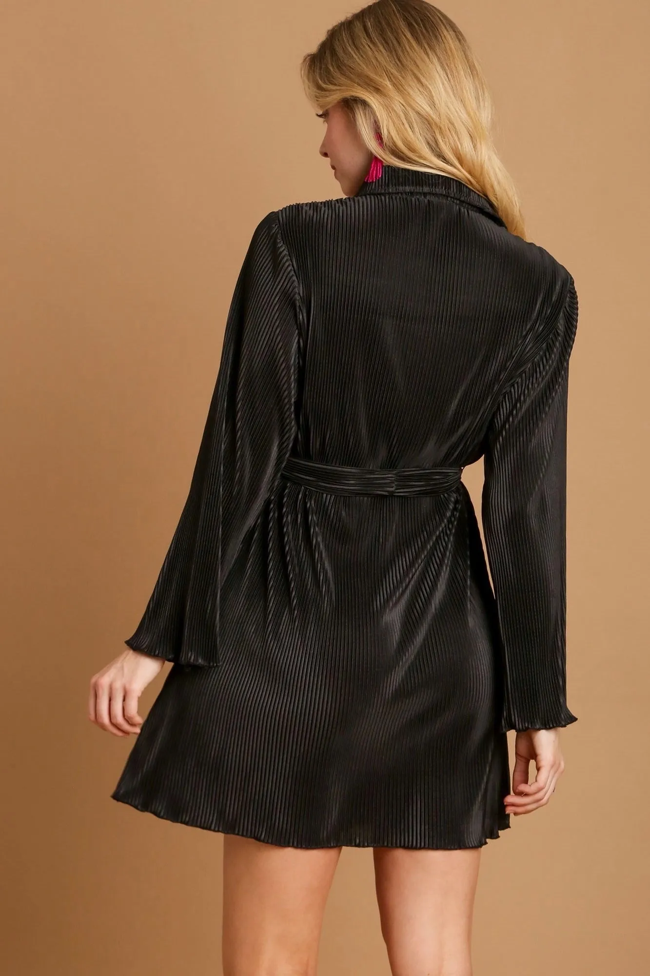 Pleated Cutie Black Dress