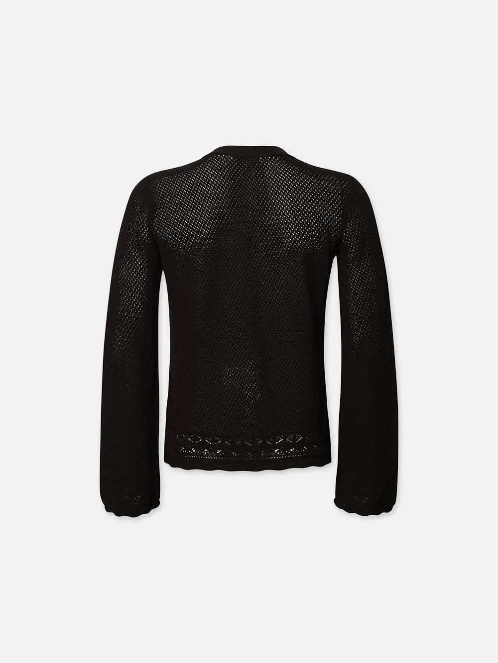 Pointelle Cardi -- Black