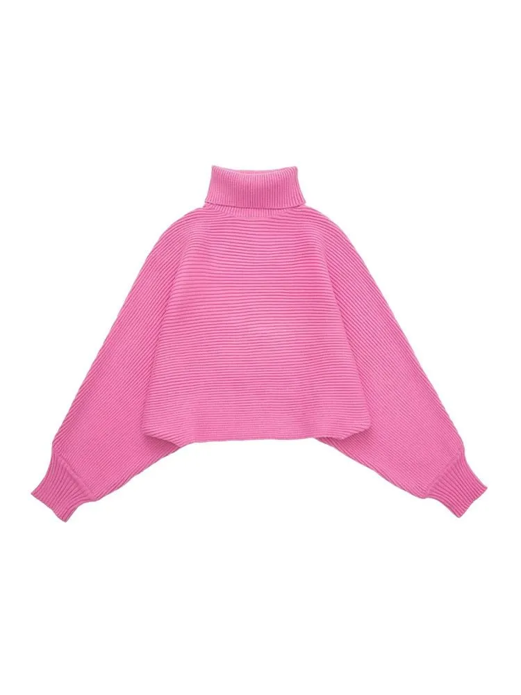 Pre Order:  Pink Knit Turtleneck Set