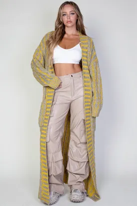 "Mixed Media" Cardi-Yellow