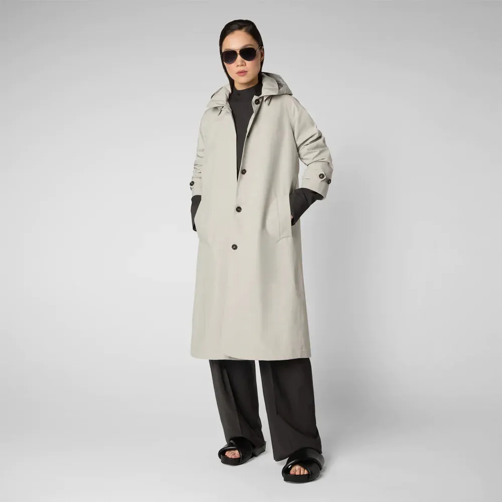 SAVE THE DUCK - ASIA HOODED TRENCH COAT