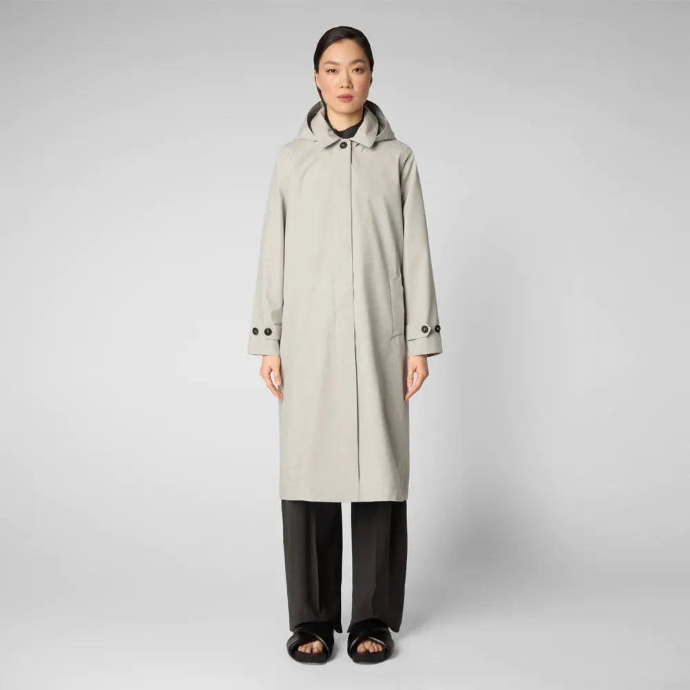 SAVE THE DUCK - ASIA HOODED TRENCH COAT