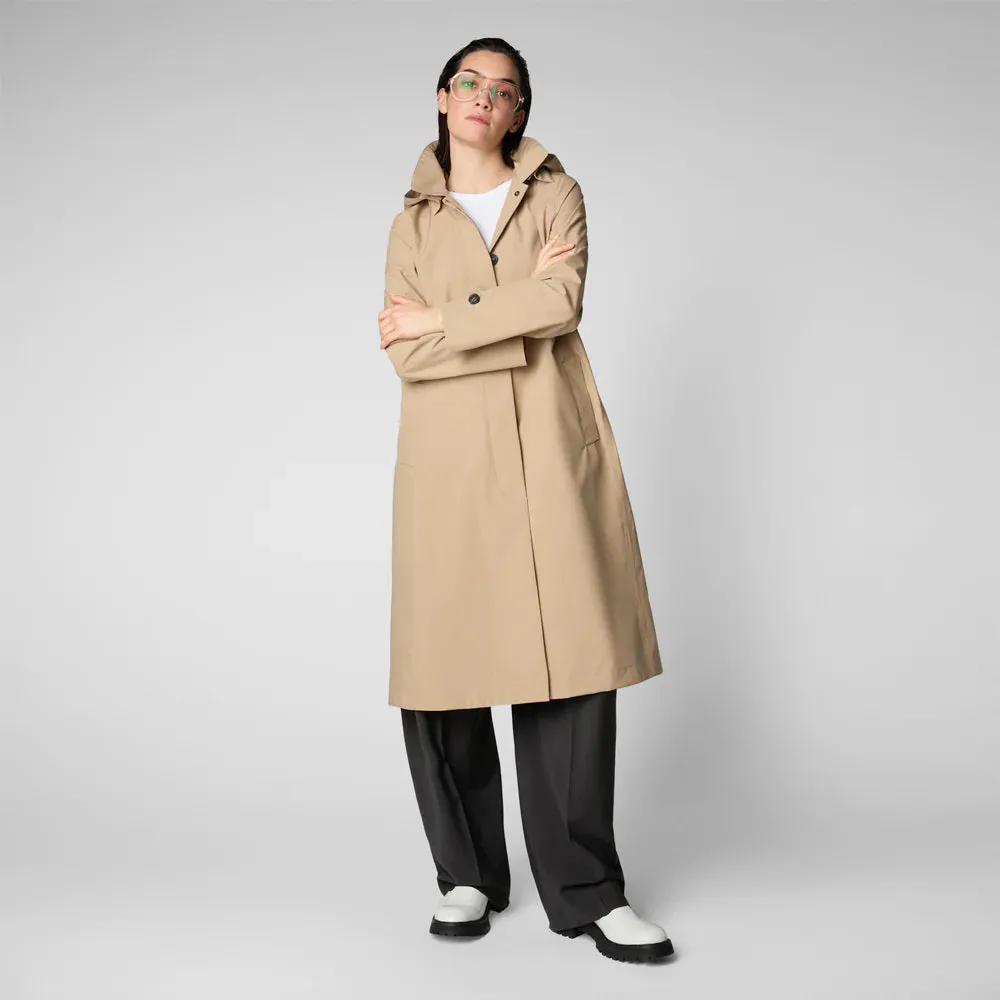 SAVE THE DUCK - ASIA HOODED TRENCH COAT