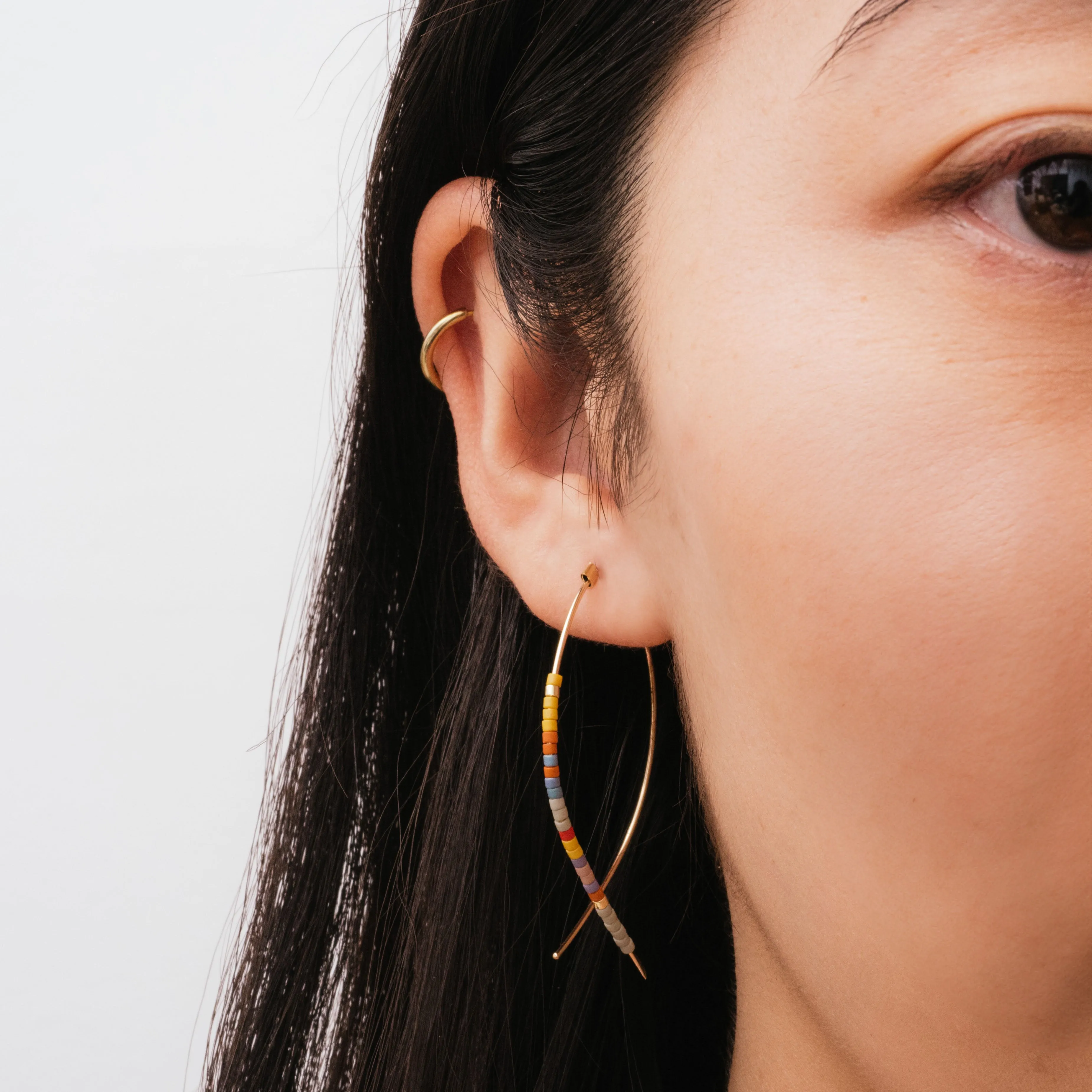 Seed Bead Fish Earrings