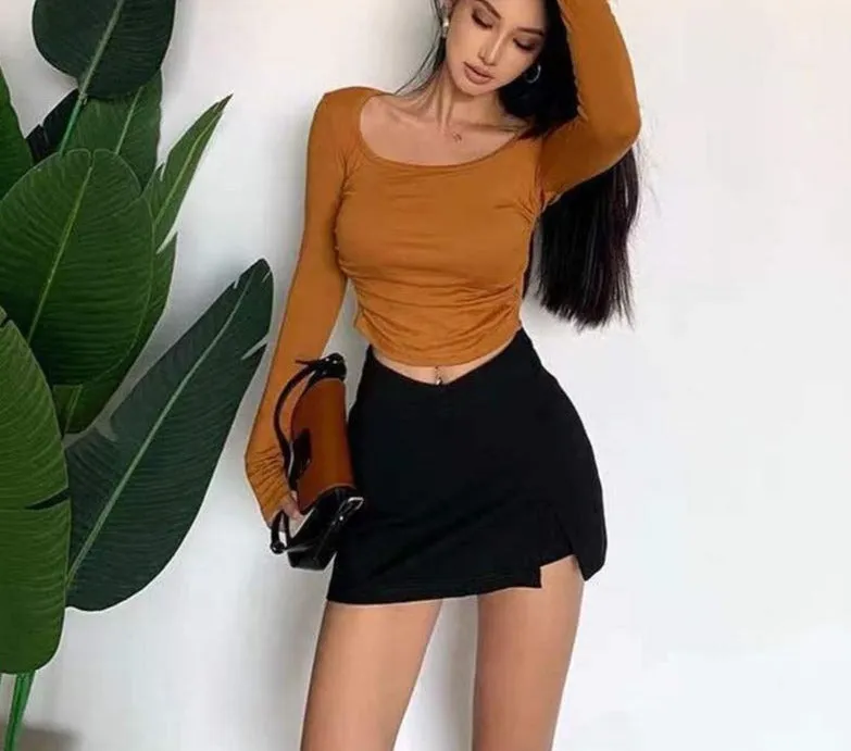 Slit Layered Stylish Mini Skirt