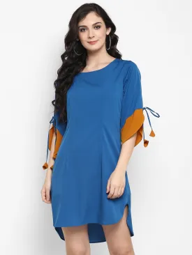 Solid Color-Block Dress