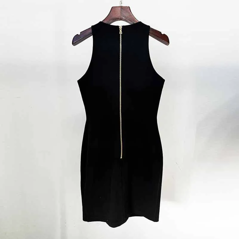 Star Crystal Embellished Body-con Minidress Short Black Dress