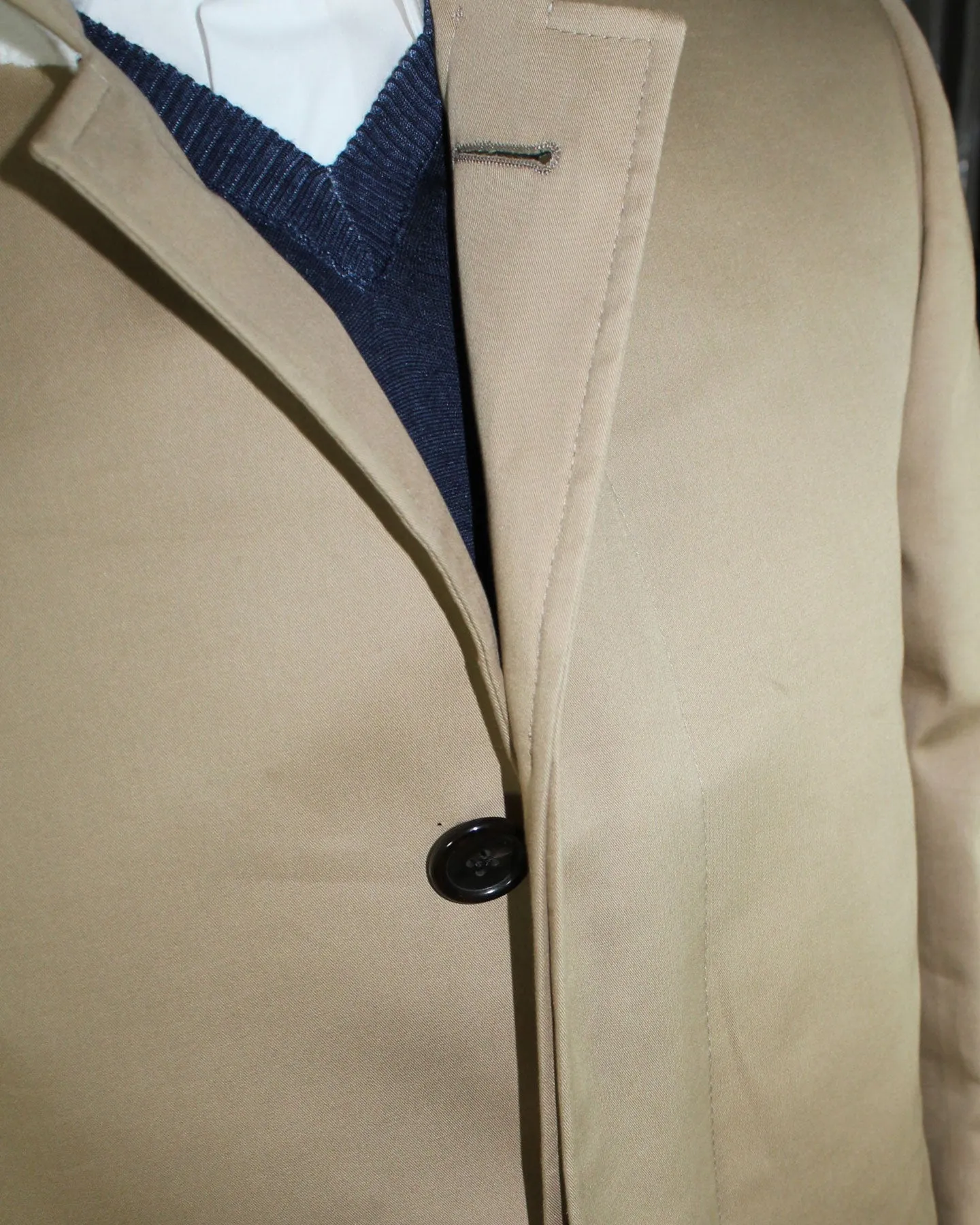 Thom Browne Overcoat Khaki MacKintosh Bal Collar EU 52 - US 42 SALE